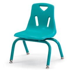 Stacking Chair With Powder-Coated Legs - 10" - Teal