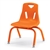 Stacking Chair With Powder-Coated Legs - 10" - Orange