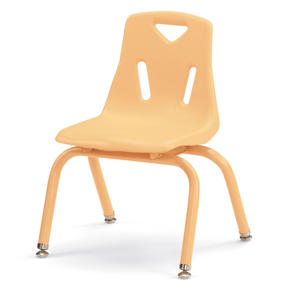 Stacking Chair With Powder-Coated Legs - 12" - Camel