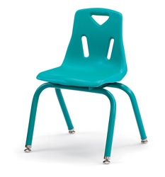 Stacking Chair With Powder-Coated Legs - 14" - Teal