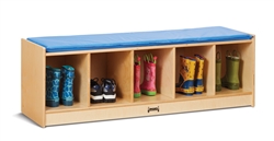 5 Section Bench Locker - Blue