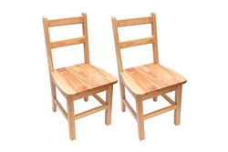 Solid Rubber-wood Classroom Chair 12" High