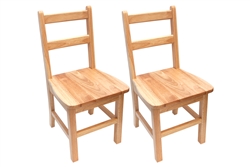 Solid Rubber-wood Classroom Chair 14" High