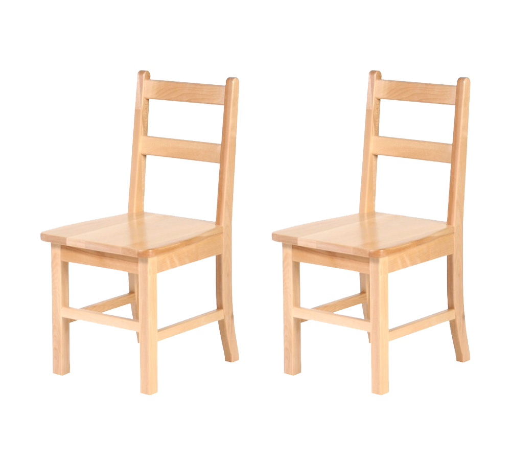 Solid Birch Classroom Chairs 16" High (Set of 2)