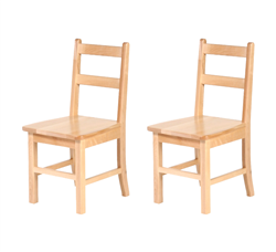 Solid Birch Classroom Chairs 14" High (Set of 2)
