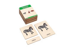 Grassland Animals Wooden Nomenclature Cards (3-6) (Printed)