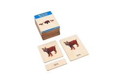 Mountain Animals Wooden Nomenclature Cards (3-6) (Printed)