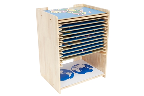 Montessori Materials Geography Map Cabinet