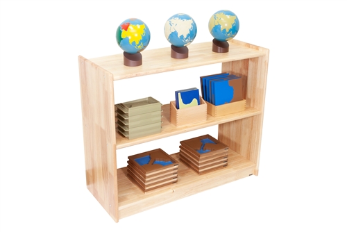 Solid Rubber Wood Rectangular Classroom Shelf (36" x 14" x 29" No Back)