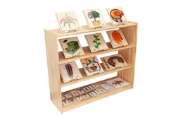 Solid Rubber Wood Rectangular Classroom Shelf (48" x 14" x 40" No Back)