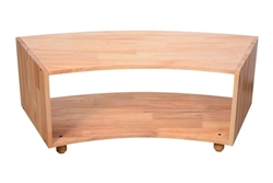 Two Tier curved open shelf