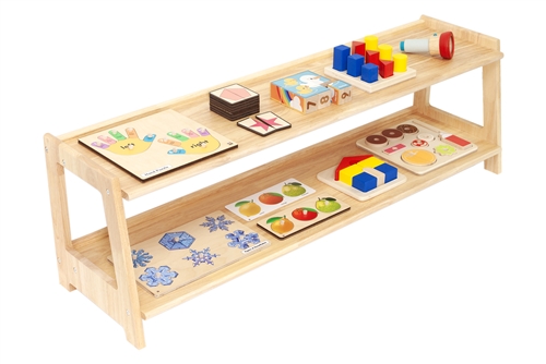 Low Two-Tier Open Shelf (No Back Panel)