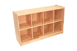 Rubber Wood Shelf with 8 Compartments
