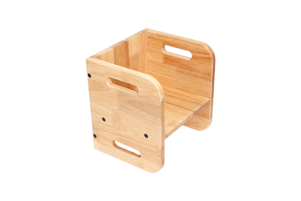 Reversible Cube Chair – 5"/7" Seat Heights – Rubberwood
