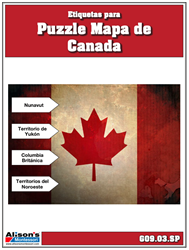 Labels for Puzzle Map of Canada (Spanish)
