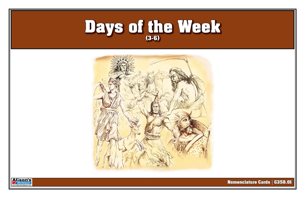 Days of the Week Nomenclature Cards (3-6)