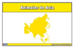 Tarjetas de Nomenclatura de Animales de Asia (Printed)