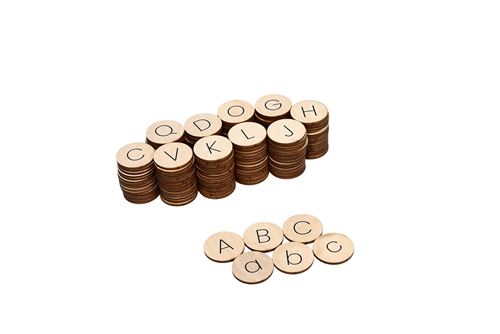 Wooden Round Movable Alphabets