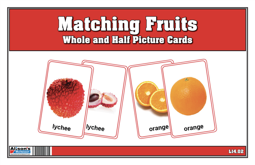 Fruit Matching Cards- Whole and Half - Complete Set