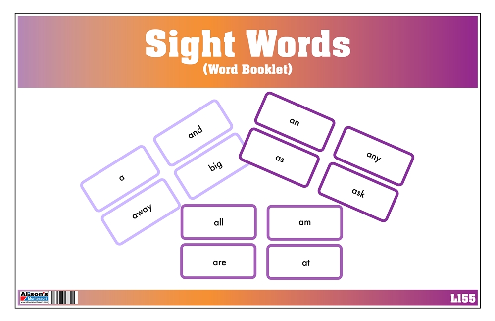 Sight Words: Word Booklet