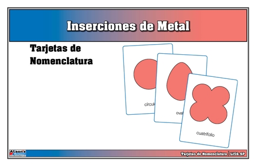 Metal Insets Nomenclature Cards (Spanish)