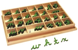 Small Movable Alphabet: Green, Cursive