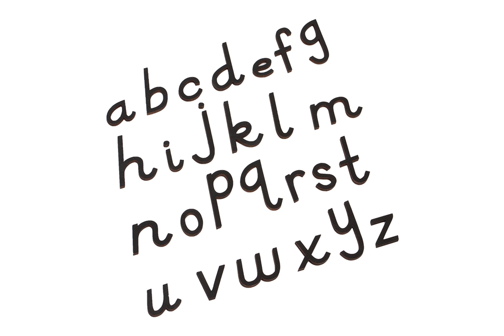 Letters for Small Movable Alphabets: Black, D'Nealian