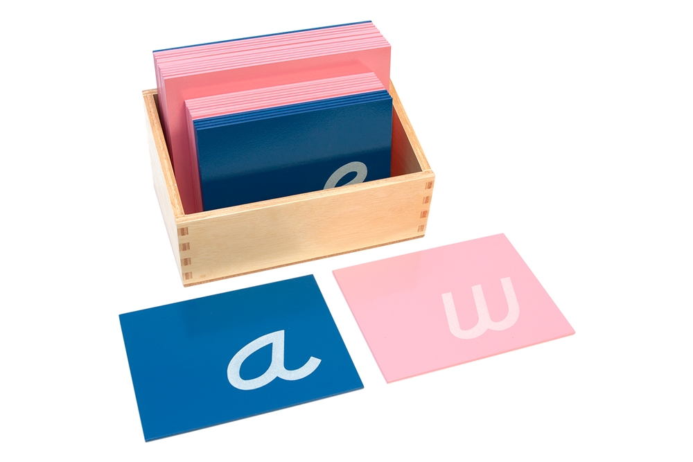Montessori Materials: D'nealian Sandpaper Letters