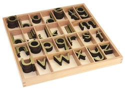 Small Moveable Alphabet print Gold
