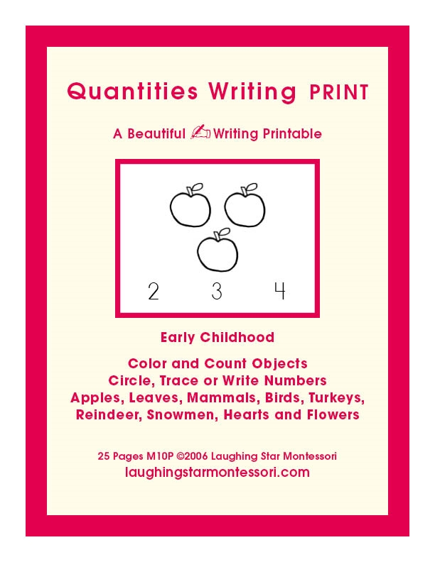 Montessori Materials- Quantities Masters (Print)
