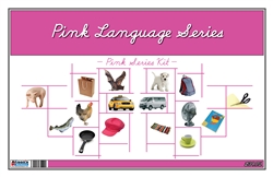 Montessori Pink Language Series (Cursive Font)