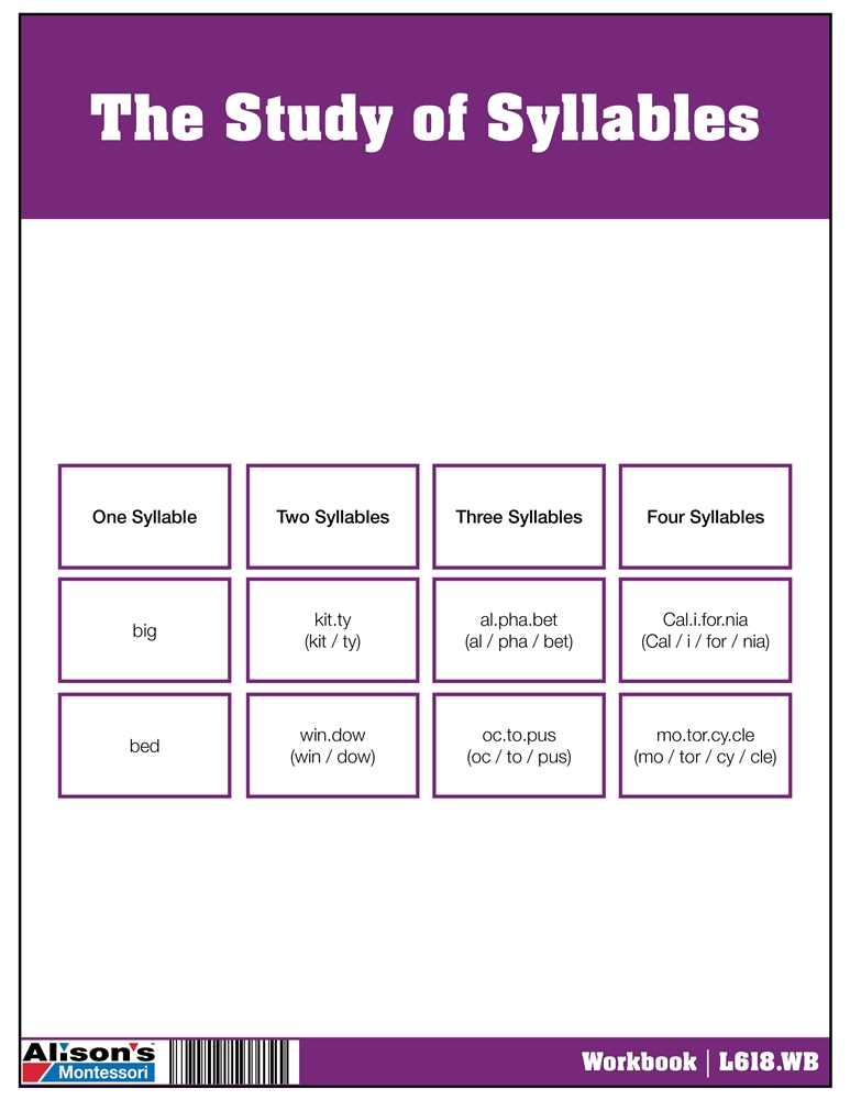 The Study of Syllable: Workbook