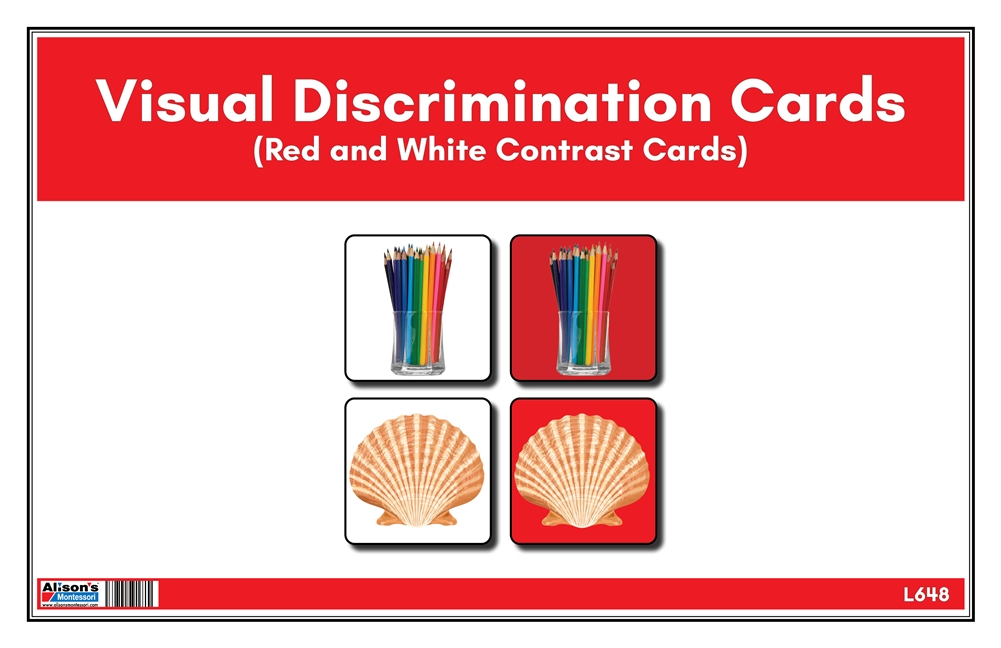 Visual Discrimination Cards: Red and White Contrast Cards