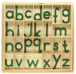 Green Small Moveable Alphabets With Box