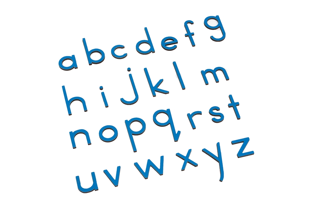 Blue Small Movable Alphabets without Box