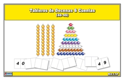 Tableros de Decenas & Cuentas (40-49) (Printed)