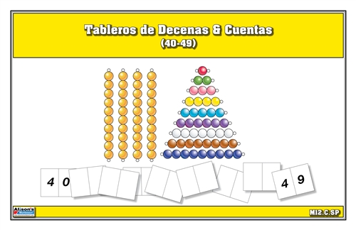 Tableros de Decenas & Cuentas (40-49)