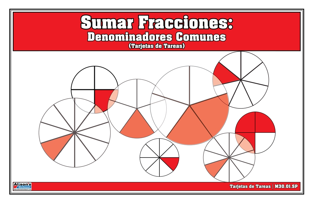 Sumar Fracciones: Denominadores Comunes (Printed)