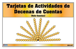 Tarjetas de Actividades de Decenas de Cuentas