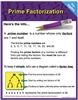 PRE-ALGEBRA PRIME FACTORIZATION