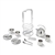 Stainless Steel Tea Set and Storage Stand