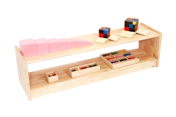 Two Tier Shelf 13" High - Rubberwood