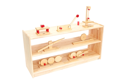 Two Tier Adjustable Shelf 24" High, 14.5" Depth - Rubberwood