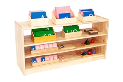 Three Tier Adjustable Shelf 24" High - Rubberwood