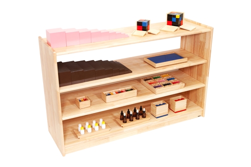 Three Tier Adjustable Shelf 30" High - Rubberwood