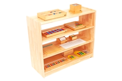 Rubber wood Shelf (36"W x 32" H x 15"D) Four Tier without Back
