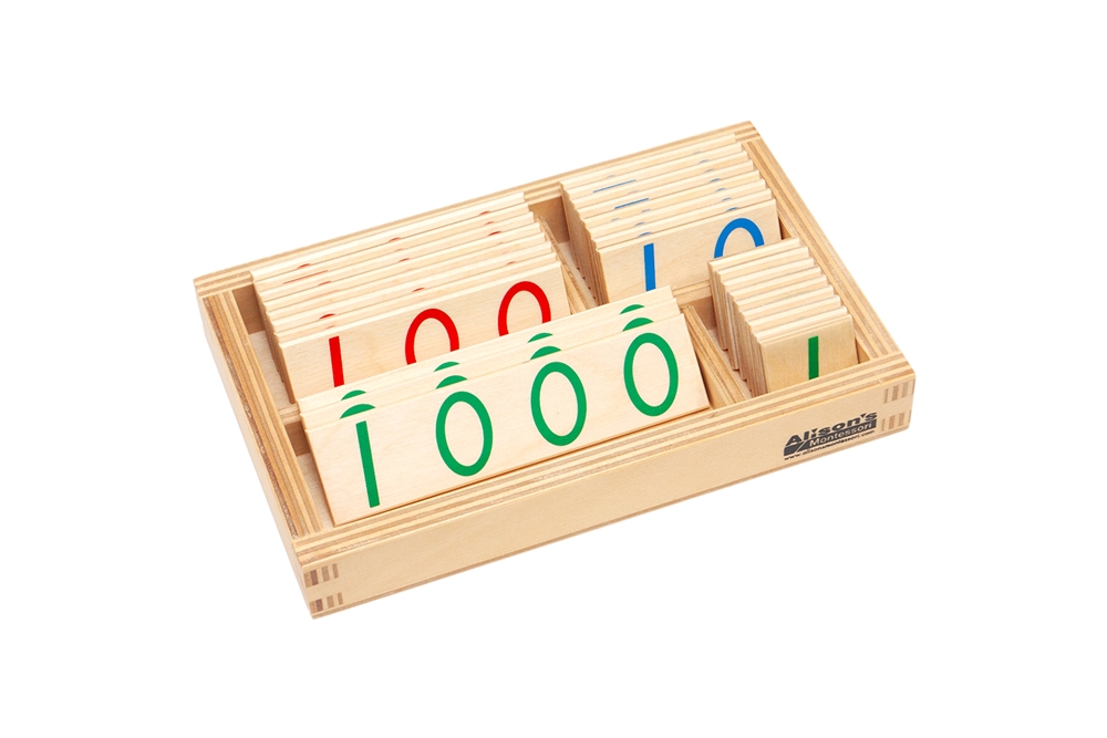 Small Wooden Number Cards (1-3000) (Premium Quality)