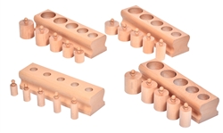Knobbed Cylinder: 5 Cylinder Blocks (Set of 4) (Premium Quality)