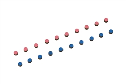 Pink & Blue Replacement Dots for  Small Movable Alphabet - Cursive & D'Nealian