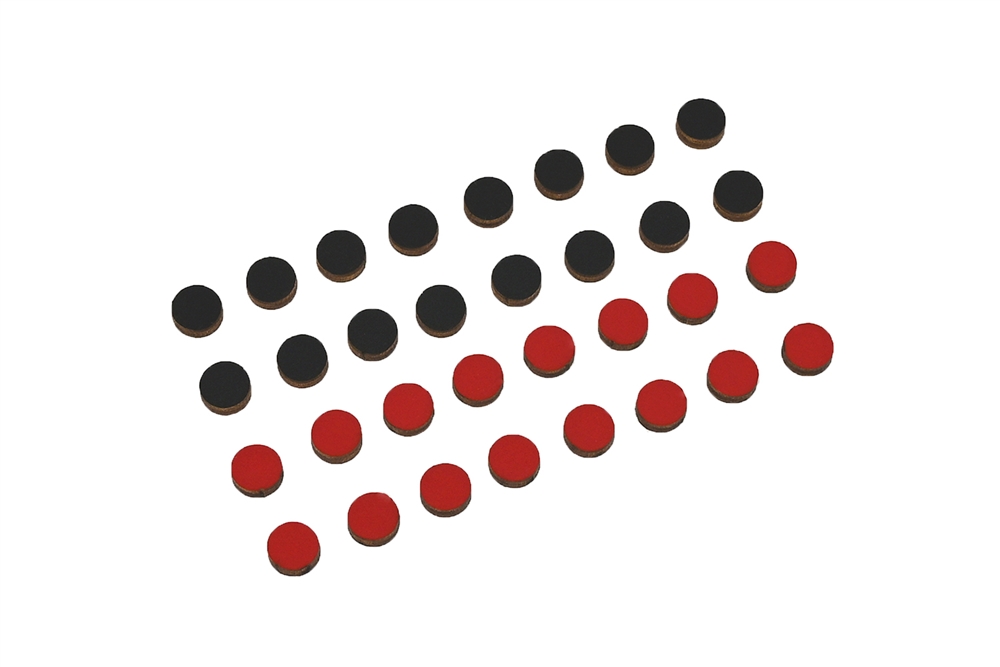 Black & Red Replacement Dots for Small Movable Alphabet - Print & Sassoon
